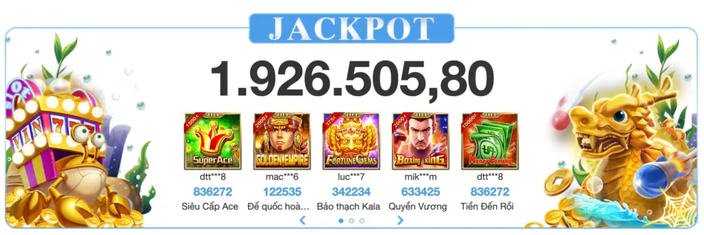 vin777 jackpot khủng!